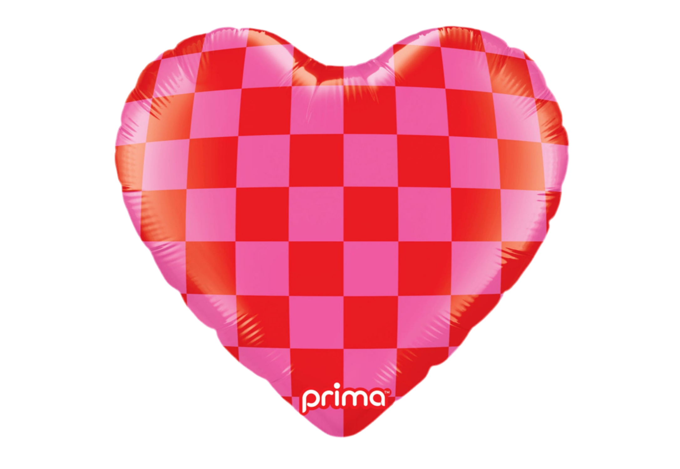 PRIMA 9" Heart Red & Pink Checker (6 ct)